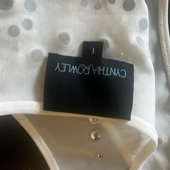 Cynthia Rowley Embellished Crystal Mesh Tank - Picture 4 of 4